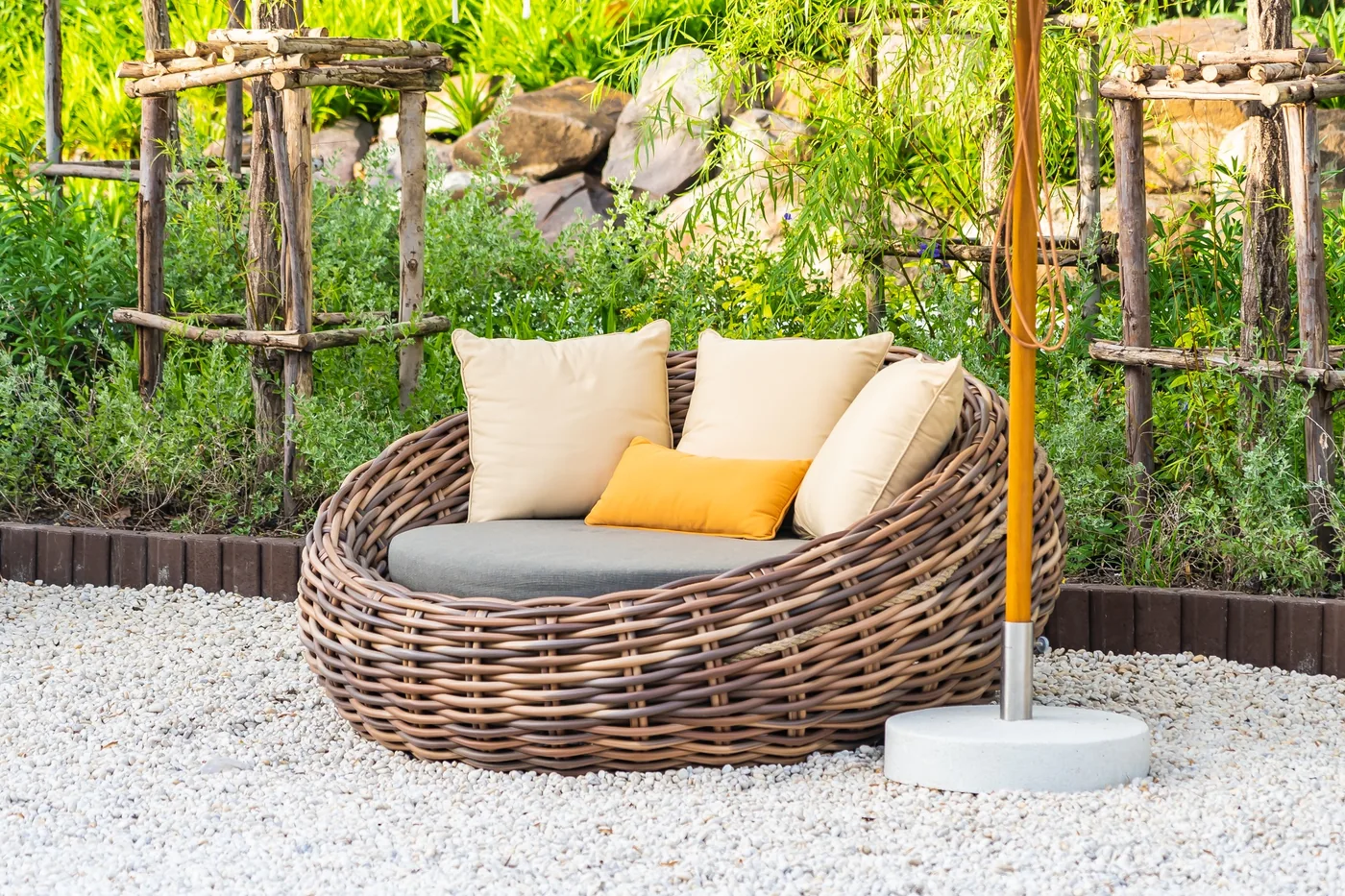 Clean outdoor garden furniture